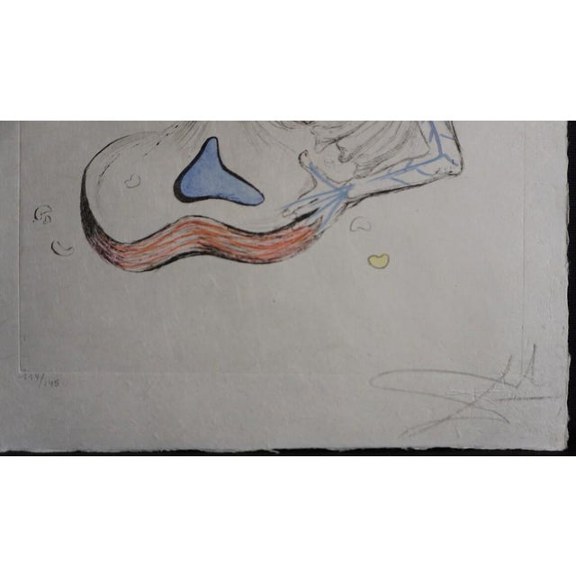 Surrealism 1960s Dali Poems Secrets the Beach at Sete Hand Signed Numbered Etching Surreal Art For Sale - Image 3 of 3