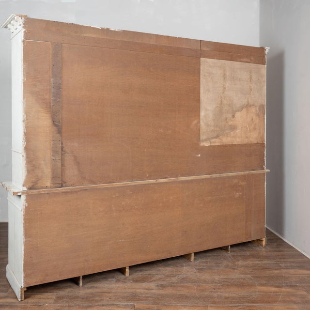 19th Century Large White Danish Bookcase Display Cabinet For Sale - Image 18 of 18