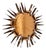 Large Copper Sunburst Theatre Wall Light in the style of Stilnovo, Italy, 1950s For Sale