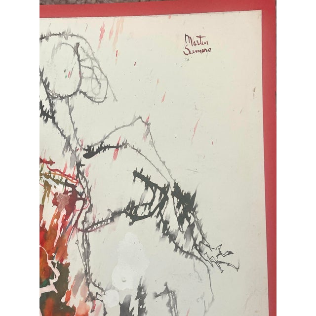 2000 - 2009 Fine Original Martin Sumers Figurative Abstract Painting on Paper For Sale - Image 5 of 9