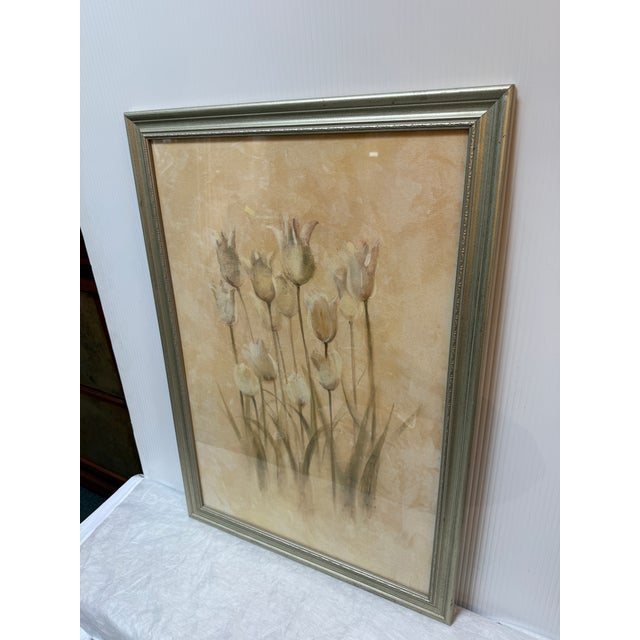 Cheri Blum "White Triumphator Tulips" Art Work, Framed For Sale - Image 10 of 12