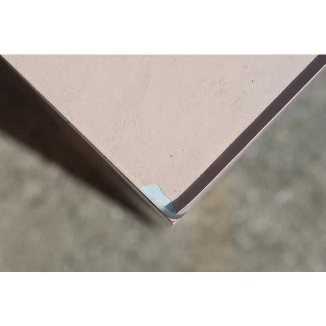 Vintage Blush Laminate Side Tables With Corner Accents and ...
