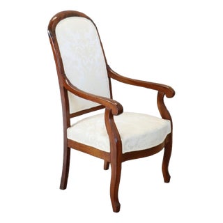 Antique Walnut Armchair, 1800s For Sale