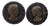 Vintage 8k Gold / Sterling Silver Roman Bust Cuff Links, A Pair For Sale