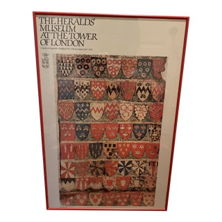 Vintage "Medieval Coats of Arms" Framed Poster For Sale