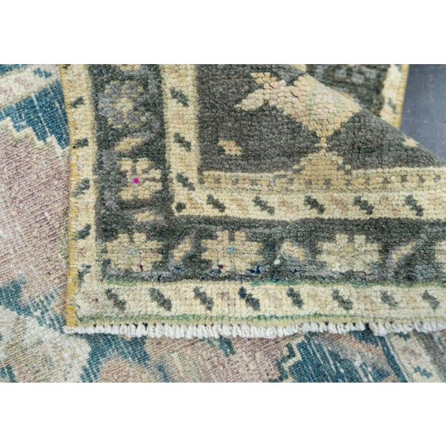 Textile Turkish Mini Rug Oriental Hand Knotted Vintage Rug 1'7" x 3'2" #16878 For Sale - Image 7 of 8
