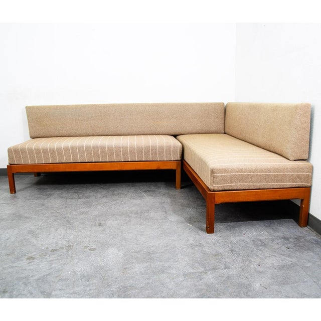 Unique 4 piece daybed in wool and beech wood. Recently imported from Denmark. The frame has springs beneath. Each of the...