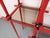 Vintage Italian Bauhaus Style Bookcase in Red Metal and Smoked Glass, 1970s For Sale - Image 13 of 15