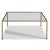 Traditional Celerie Kemble for Woodbridge Lacoste Coffee Table in Satin Brass Finish For Sale - Image 3 of 6