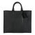 Black Monogram Embossed Taurillon Sac Plat 24H For Sale