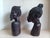 African Early 20th Century Exquisite Pair of Iron Wood Carved Shona Male and Female Bust For Sale - Image 3 of 7
