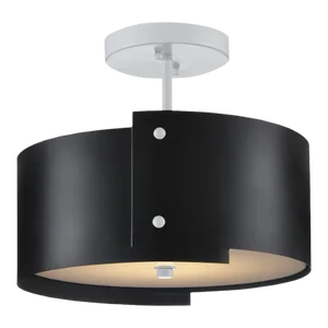 Currey & Company Ritsu Black Semi-Flush