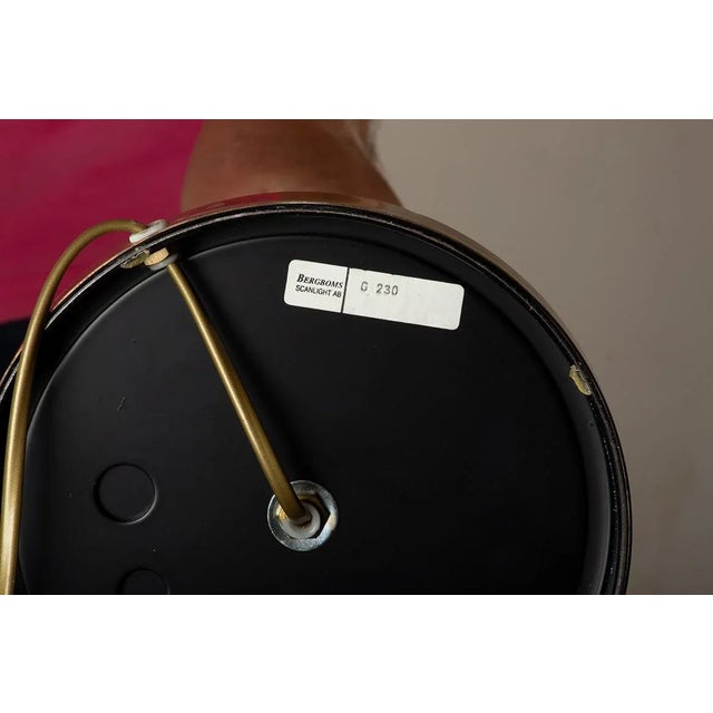 Swedish Brass Floor Lamp from Bergboms, 1960s For Sale - Image 9 of 13