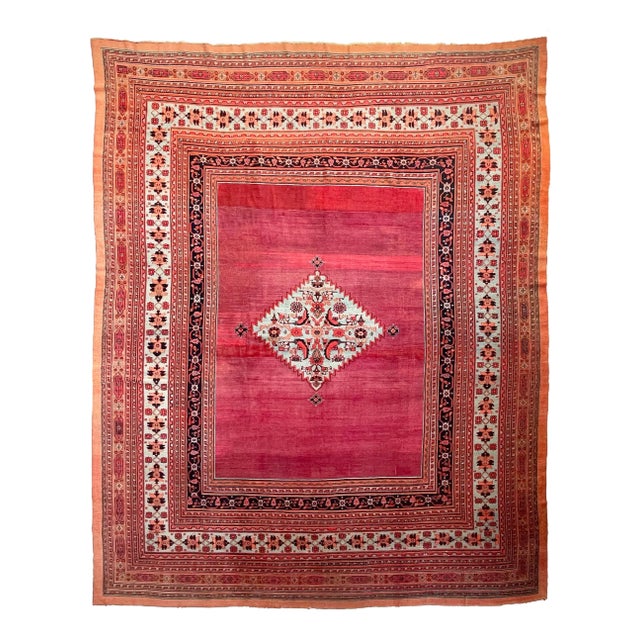 Turn of the Century Palatial Antique Northeast Persian Carpet Rug - 13.2 X 15.7 For Sale