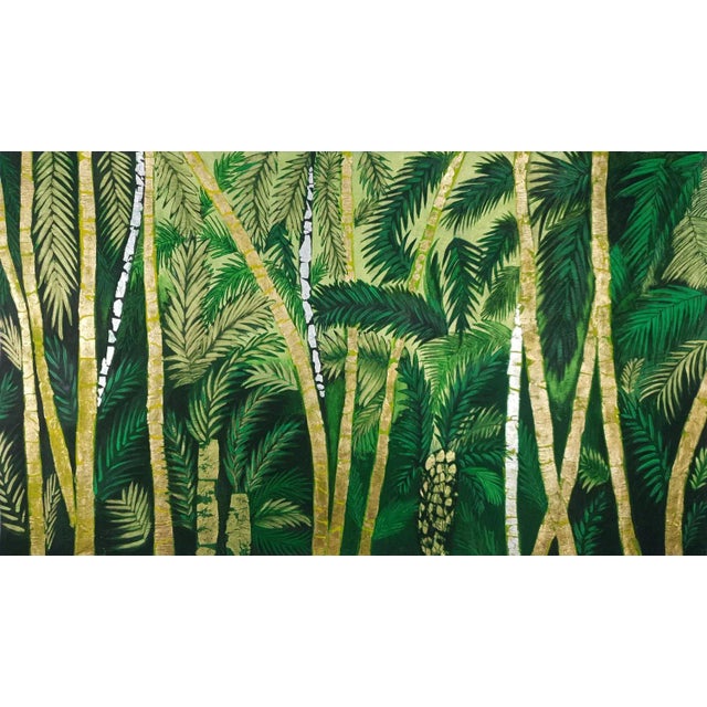 Oil paint and mixed on canvas Canvas without stretcher Hand signed on the back Visual artist in oil painting &...