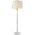 AERIN for Visual Comfort Signature Beaumont Floor Lamp in White with Linen Shade For Sale