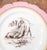 19th Century 19th Century Pair of Pink and Gold Decorative Wall Plates With Grisaille Scenes For Sale - Image 5 of 12
