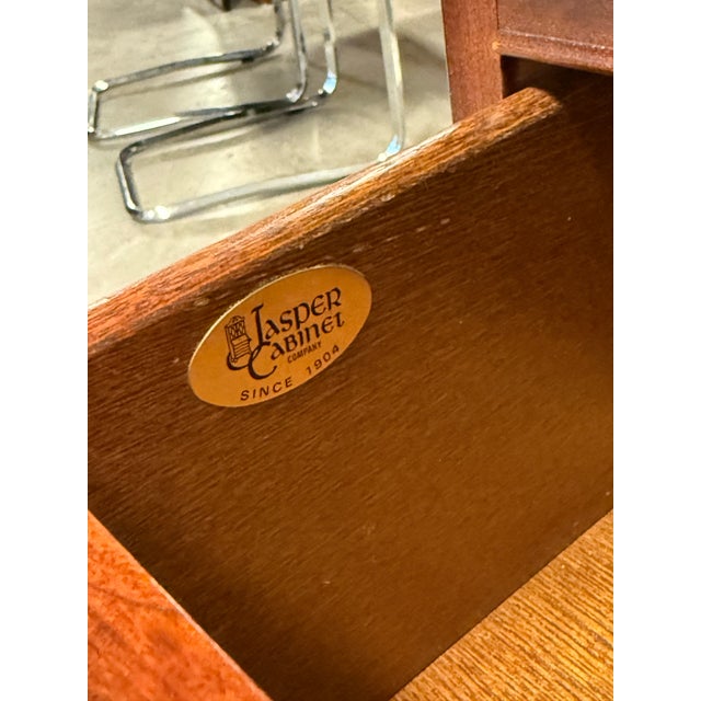 Vintage Jasper Cabinet Co. Secretary Desk + Hutch For Sale - Image 9 of 12