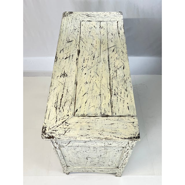 Period French Provincial Louis XV White Washed Credenza or Sideboard For Sale - Image 16 of 18