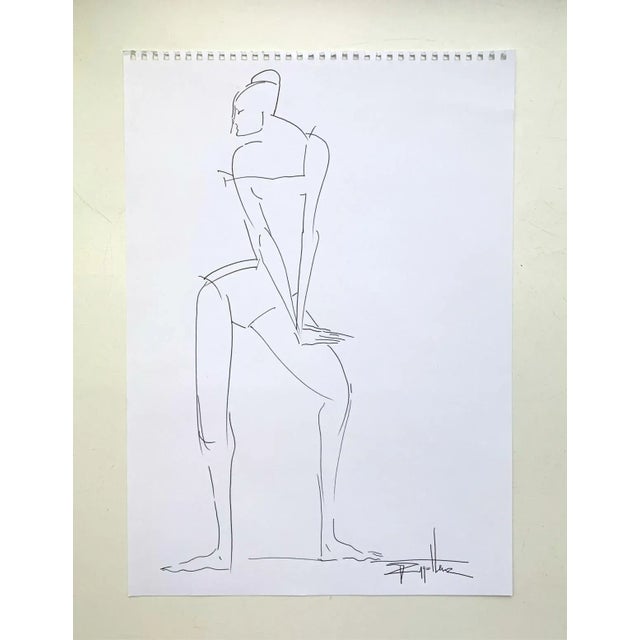 Paper Catherine Zygadlewicz, Standing Girl, Drawing on Paper, 2019 For Sale - Image 7 of 8