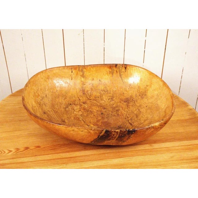 Large Swedish Folklore Birch Wooden Bowl, 1890s For Sale - Image 10 of 13