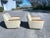 1950’s Swedish Modern Club Chairs With Wood Armrests on Castors - a Pair For Sale - Image 11 of 12