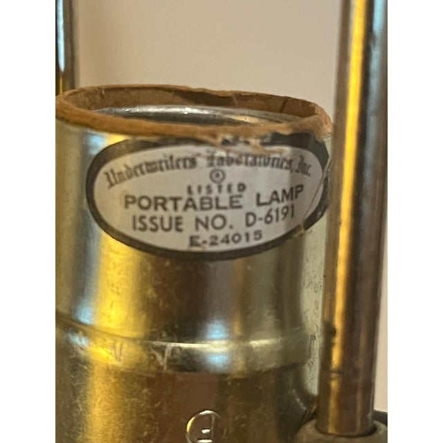 Brass 1970s Chinoiserie Cobalt Blue Porcelain Lamp - Heavy 6lb Greek Key Brass Base For Sale - Image 8 of 13