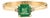 14k Gold Square-Cut Emerald Diamond Three Stone Modern Engagement Ring Size 5.5 For Sale