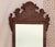 Wood Antique American Chippendale Style Butler's Mirror, Carved Wood Frame, Older Glass For Sale - Image 7 of 8