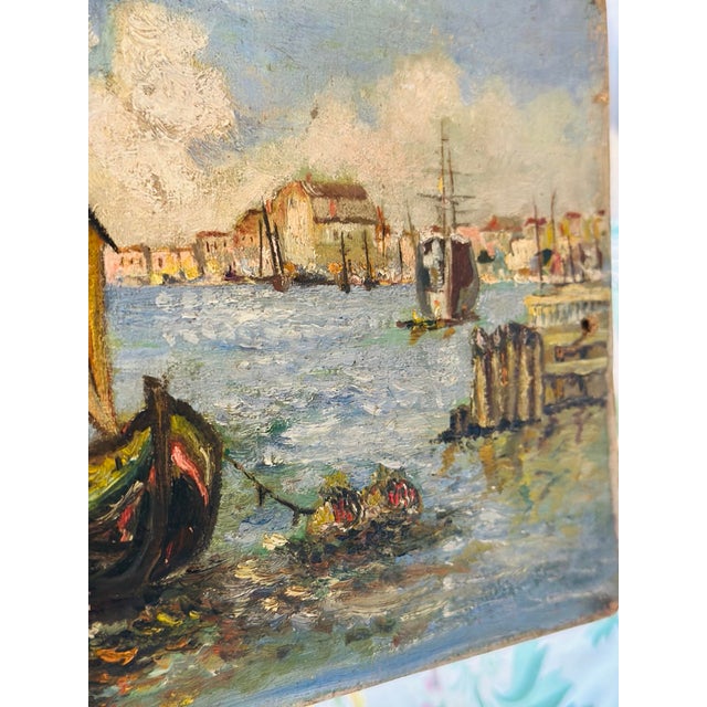 Antique Nautical Oil Painting For Sale - Image 4 of 9