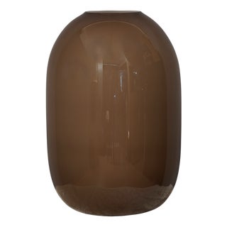 Murano Dove Gray and White Art Glass Vase, 1950s For Sale