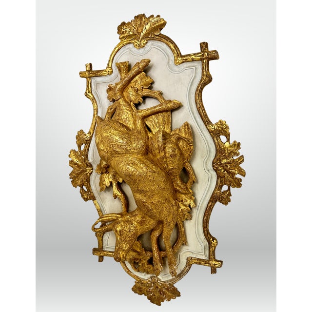 Wood Antique Black Forest Carved Hanging Game Plaques- a Pair For Sale - Image 7 of 9