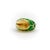Metal Vintage 18k Gold Citrine Cabochon and Green Enamel Roberto Legnazzi Ring, Size 7.25 For Sale - Image 7 of 13