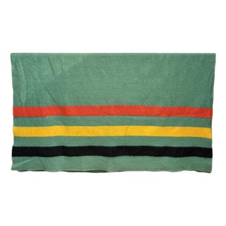 1940s Orrlaskan Pure Wool Striped Blanket by Orr Felt & Blanket Co. For Sale
