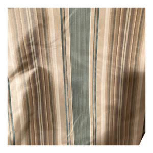 House of Salamander Silk Striped Fabric With Greens and Beige