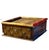 19th Century Antique Indian Polychrome Wood & Brass 4-Compartment Spice Box For Sale - Image 11 of 11