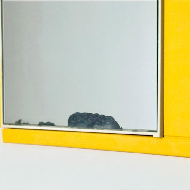 Yellow Wall Mirror Cabinet by Olaf Von Bohr for Gedy, Italy, 1970s For Sale - Image 13 of 16