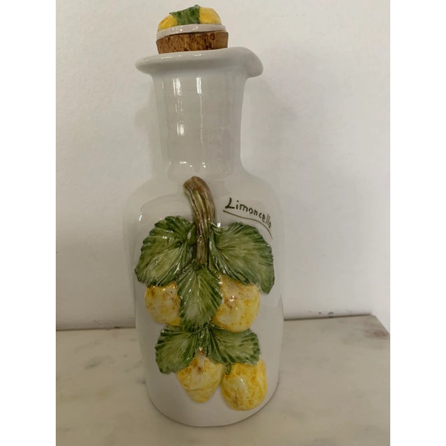Vintage Limoncello Ceramic Bottle Handmade Italy For Sale - Image 9 of 10