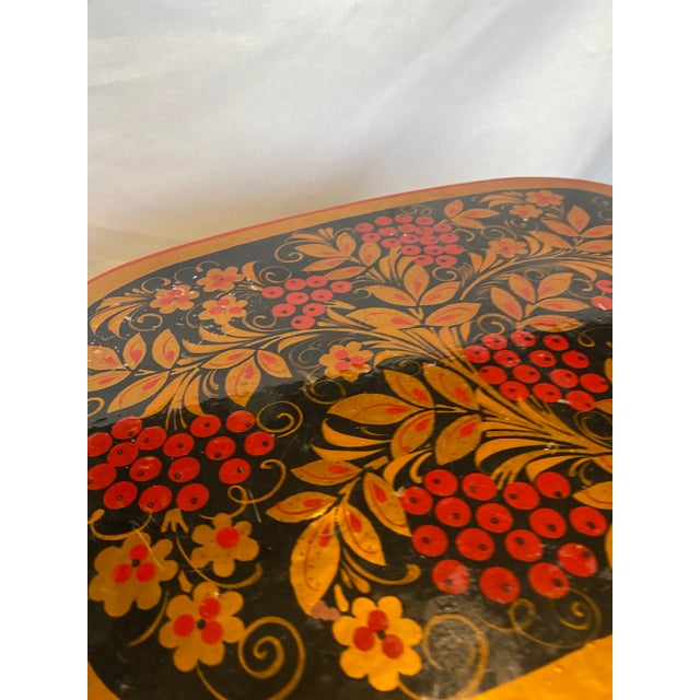 1950s 1950s Hand Painted Gilded Wooden Stool For Sale - Image 5 of 8