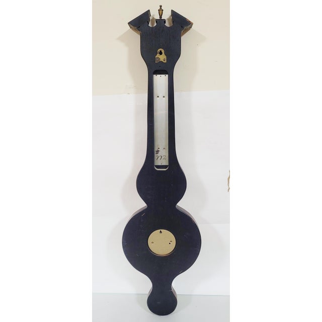 Vintage 20th C English Style Conch Shell Carved Barometer For Sale - Image 9 of 12