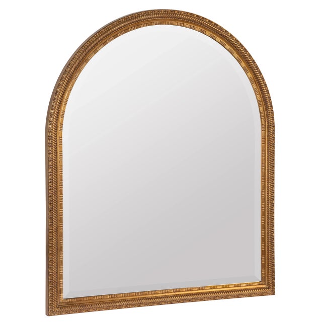 A timeless arch gold wall mirror with a traditonal frame. This mirror is sophisicated yet simple. Material: Resin Item...