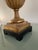 Stone Vintage Chapman Sienna Marble Hollywood Regency Rams Head Urn Lamp For Sale - Image 7 of 9