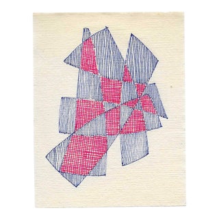 William Glen Davis Mid-Century Style Drawing For Sale