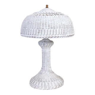Antique Wicker Lamp For Sale