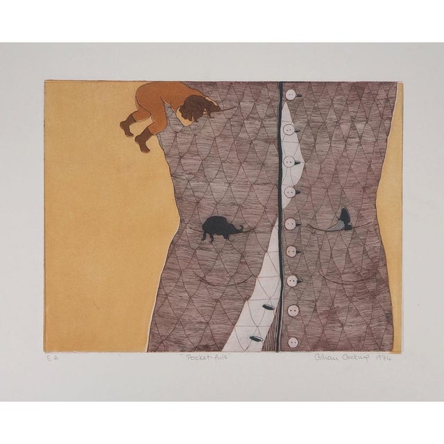 Gillian Gocking, Pocket-Fuls, 1974, Original Etching For Sale - Image 11 of 11