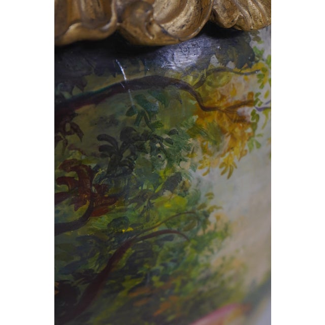 Pair of Louis XV Polychrome & Gilt Composite Baluster Urns For Sale - Image 9 of 18