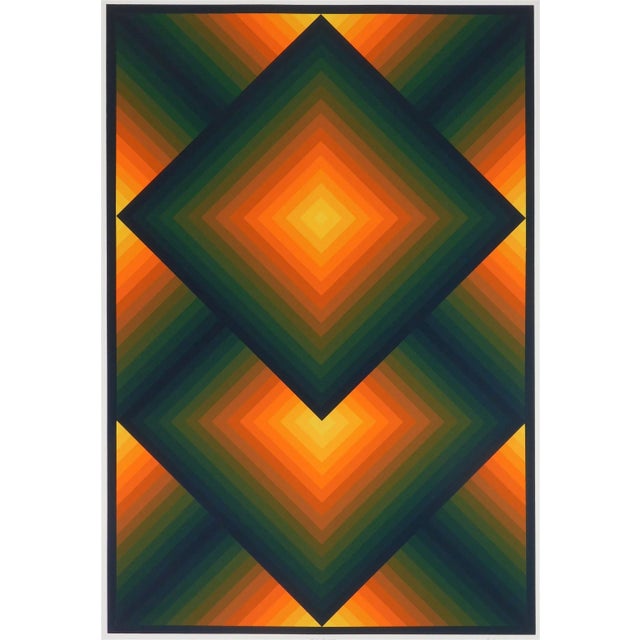 Original Signed "Top Square" Silkscreen by Jurgen Peters. Silkscreen in color, 1980, signed and annotated A.P. in pencil....