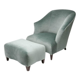 Donghia "Shell" Chair & Ottoman For Sale