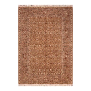 Floral 1990's Pak-Persian Gold/Brown Wool Rug - 6'0'' X 9'0'' For Sale