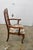 Wood Set of 8 Harden Solid Cherry Queen Anne Dining Chairs W/Floral Upholstery For Sale - Image 7 of 16